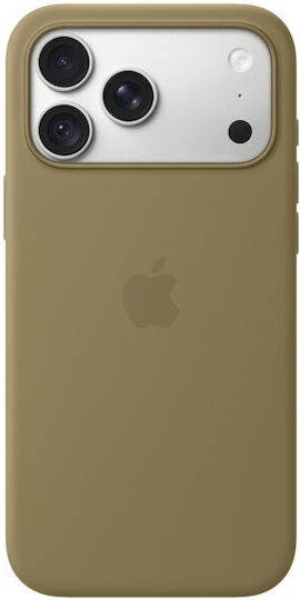 Apple Silicone Handyhülle mit Magsafe Umschlag Rückseite Olive für iPhone 18 Pro Max