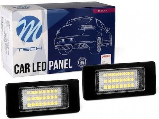 M-Tech License Plate Lights LED Renault Rapid Skoda Fabia Rapid 2012> Octavia 2012> Yeti 2009> 2010-2012 2 Pieces