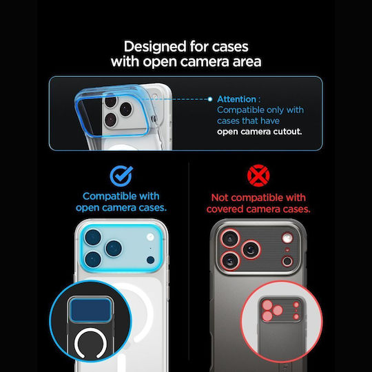 Osłona Aparatu Spigen Optik Pro Xl Glas.tr Ez Fit Camera Protector Iphone 18 Pro Max Dark Grey 8800337251685