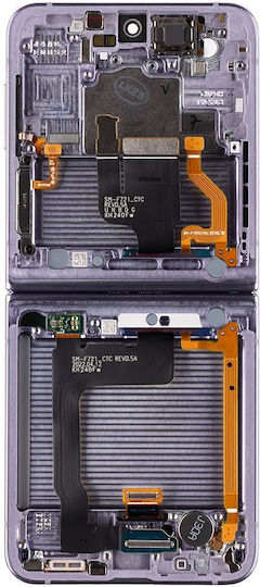 Samsung Οθόνη με Μηχανισμό Αφής και Πλαίσιο για Galaxy Z Flip4 (Bora Purple)