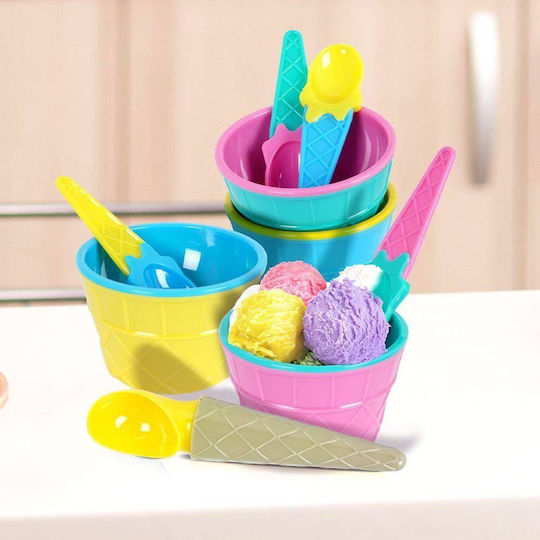 Excellent Houseware Μπωλ Σερβιρίσματος Παγωτού Στρογγυλό Πλαστικό 9τμχ