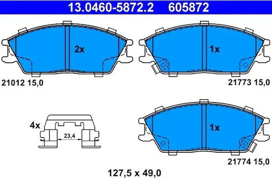 Placute de frana Hyundai Accent II LC ATE 13046058722
