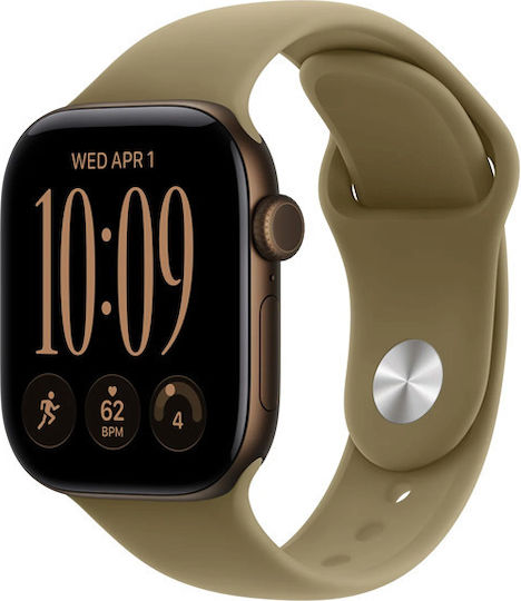 Watch Series 12 Aluminium 42mm Waterproof with Heart Rate Monitor (Dark Bronze Aluminium with Olive Sport Band - S/M)