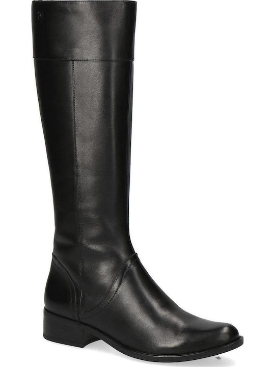Leder Damenstiefel Schwarz