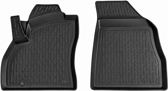 Autopataki Rubber Car Mats Raised Sides Compatible with Peugeot Partner Citroen Berlingo Commercial 2008-2018 2 Pieces