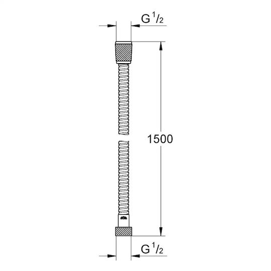 Vitalioflex Metal Long-life Σπιραλ Ντους 150cm Χρωμε 27502001 Grohe