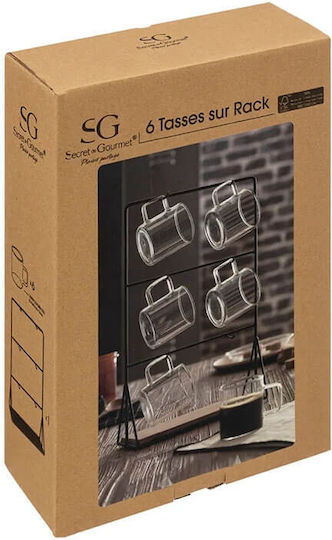 Σετ Κούπες & Μεταλλική Βάση Mia Secret De Gourmet Χωρητικότητα 100ml 7 Τεμάχια 188441