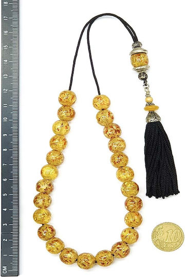 Roloi Komboloi Perle De Îngrijorare Cu 25 De Mărgele Din Rășină Lungime 30cm Multicolor