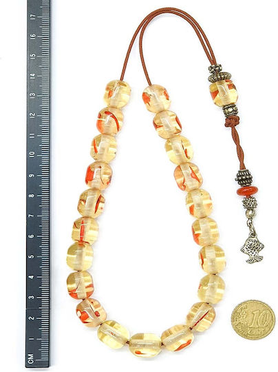 Roloi Komboloi Perle De Îngrijorare Cu 21 De Mărgele Din Rășină Lungime 30 Cm Multicolor