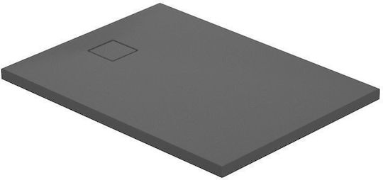 Cersanit Ορθογώνια Ακρυλική Ντουζιέρα 120x90cm Γκρι