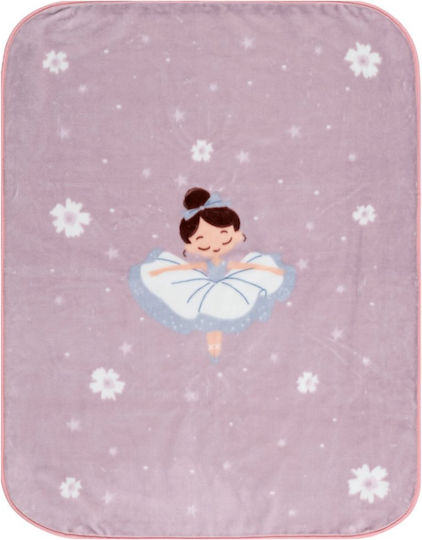 Kentia Cot Velvet Lilac Baby Blanket 100x140cm