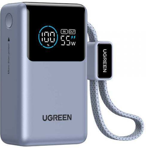 Ugreen PB727 Power Bank 10000mAh 55W with USB-A Port and USB-C Port Power Delivery / Quick Charge Grey
