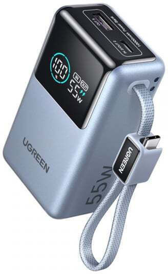 Ugreen PB727 Power Bank 10000mAh 55W with USB-A Port and USB-C Port Power Delivery / Quick Charge Grey