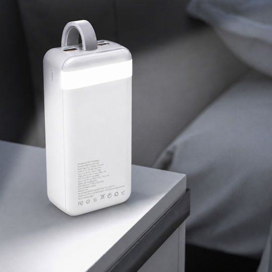 Wozinsky W8-W Power Bank 30000mAh 30W mit 2 USB-A Ausgangsanschlüsse und USB-C Ausgangsanschlüsse Weiß
