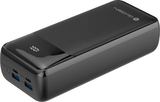 GoGEN Външна батерия 30000 mAh 65 W с 2 USB-A и 2 USB-C порта, Power Delivery / Quick Charge, черна