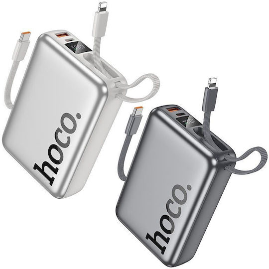 Hoco Q39 Външна батерия 20000mAh 22.5W с USB-A и USB-C порт Power Delivery / Quick Charge Сив