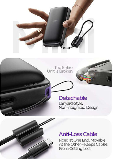 Lisen P604 Qi2 Power Bank 10000mAh 65W Schwarzes