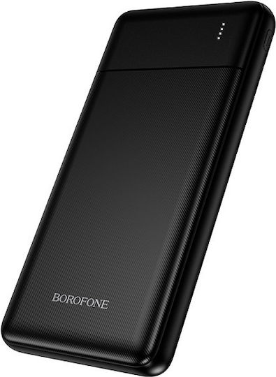 Borofone BJ88 Power Bank 10000mAh mit 2 USB-A Ausgangsanschlüsse Schwarz