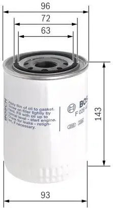 Bosch Oil Filter F 026 407 121