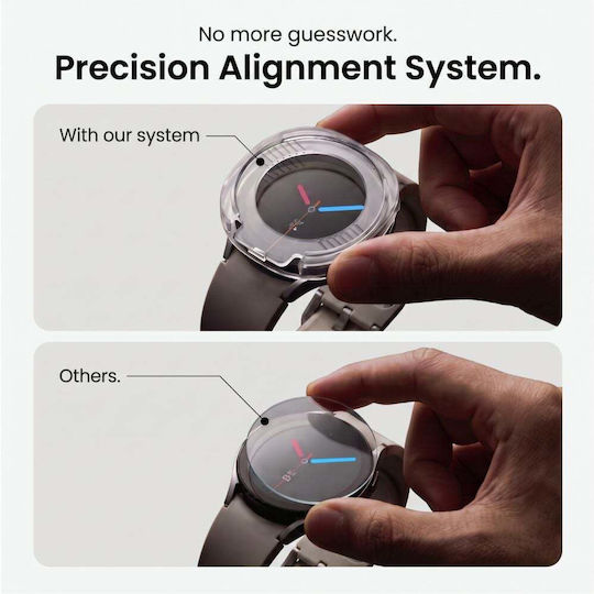 Tech-Protect Easy Set+ 2er Pack Gehärtetes Glas für Galaxy Watch 8 / 9 44 mm 2 Stück