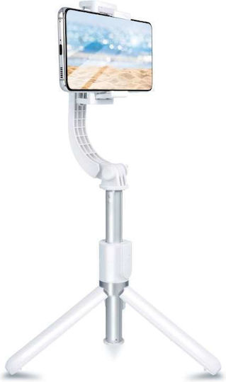 L08 Selfie Stick Trepied Pentru Telefon Mobil Telecomandă Bluetooth Alb