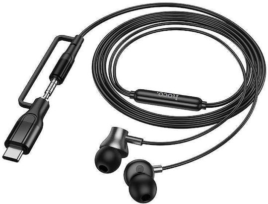 Ακουστικά Handsfree Earphones Hoco M119a Microphone & Jack 3.5mm Usb-c Black