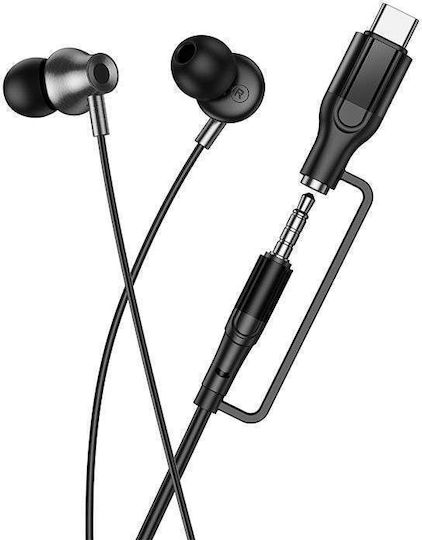 Ακουστικά Handsfree Earphones Hoco M119a Microphone & Jack 3.5mm Usb-c Black