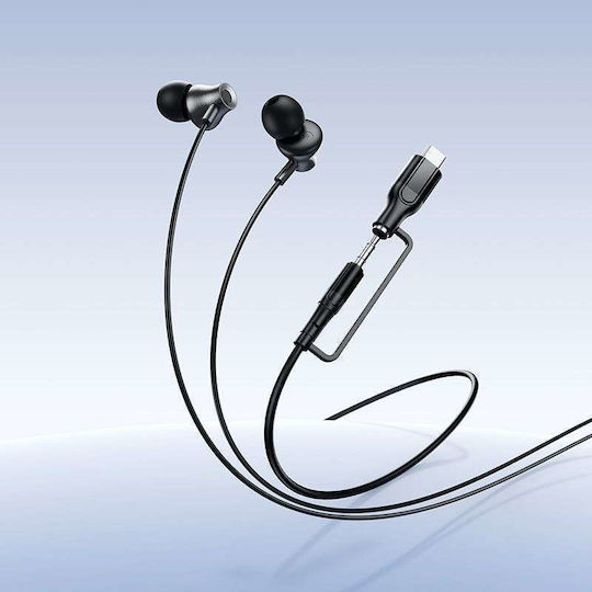 Ακουστικά Handsfree Earphones Hoco M119a Microphone & Jack 3.5mm Usb-c Black