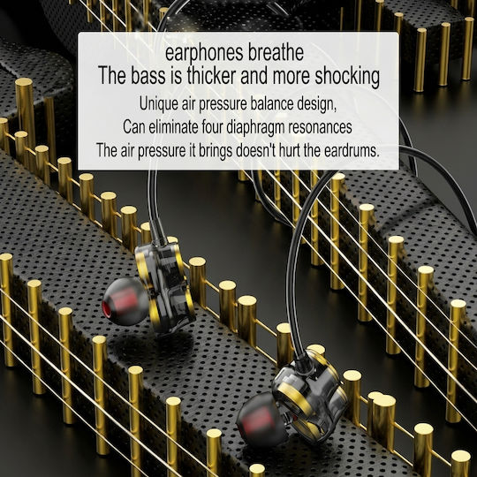 Ej-077 In-Ear Freisprecheinrichtung Kopfhörer mit Stecker 3.5mm Schwarz