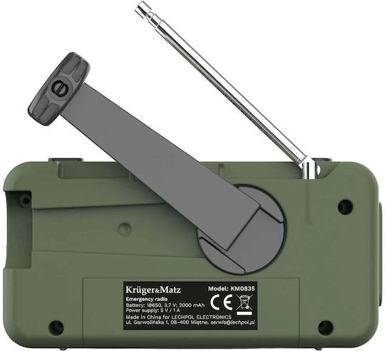 Kruger & Matz Solara Handheld Radio Solar mit USB Grün
