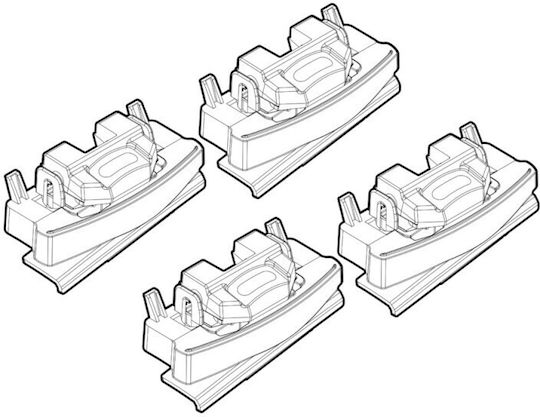 Nordrive Roof Bar Legs Subaru Solterra 5p 09/2022+ Toyota Bz4x 03/2023+ 4 Pcs