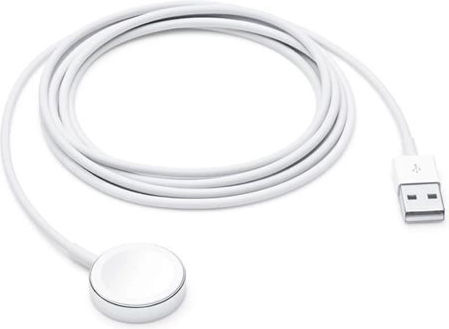 Wave Qi Smartwatch Charging Cable Magnet Apple Watch White Silver
