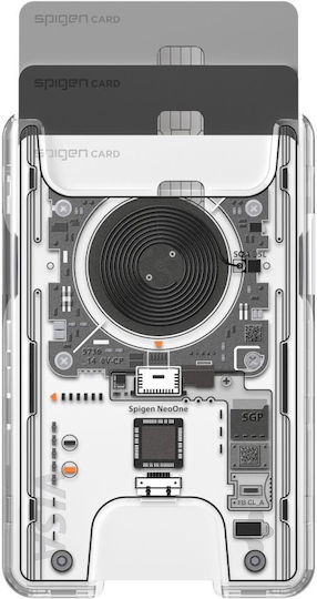 Spigen MagSafe Husa Pentru Carduri Ultra Hybrid Wallet În Culoare Transparentă