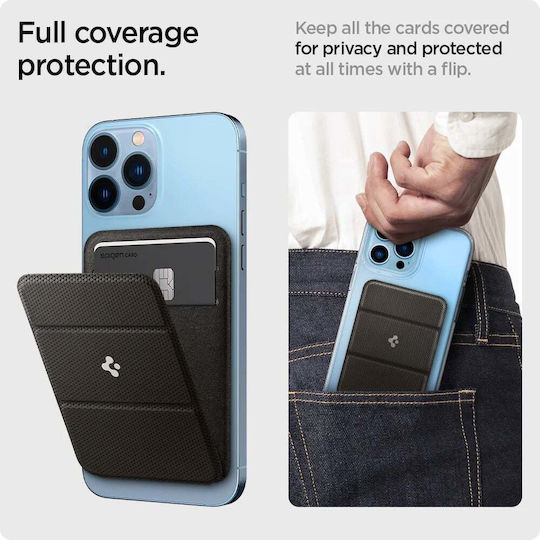 Spigen Husă Autocolantă Pentru Carduri Smart Fold Wallet Gunmetal