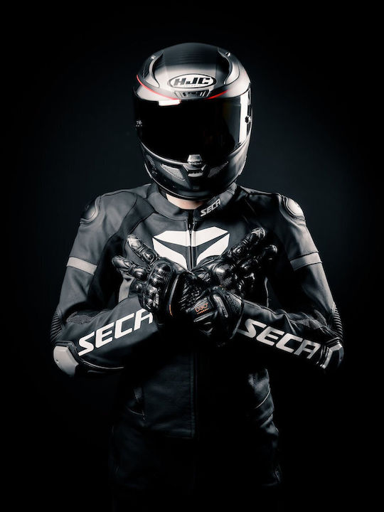 Seca Men's Motorcycle Gloves Leather Black