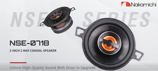 Nakamichi NSE-0718 Σετ Ηχεία Αυτοκινήτου Ομοαξονικά 3" με 75W RMS (2 Δρόμων)