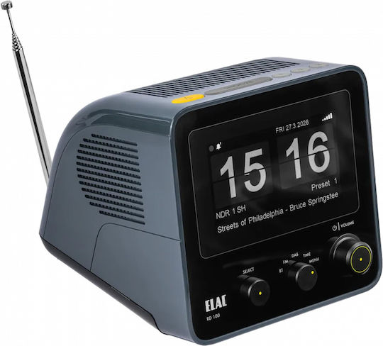 Elac RD 100 Tischplatte Radio Elektrisch DAB mit Bluetooth Graues