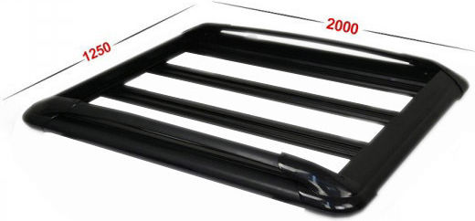 Omtec Rafturi de acoperiș auto Aluminiu 200x125cm Universal (fără picioare)
