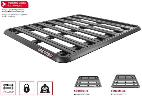 Menabo Rafturi de acoperiș auto Aluminiu 204.2x140cm pentru Toyota Sequoia