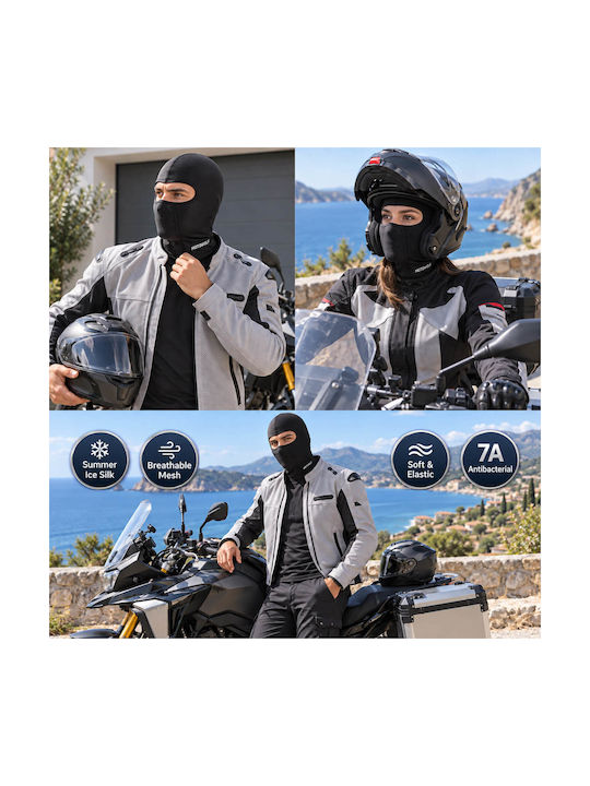 Motowolf FM3 Sturmhaube Für Motorradfahrer Full Face Schwarz