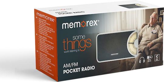 Memorex MX-PR1-BK Radio Retro De Buzunar Cu Baterie Argintiu