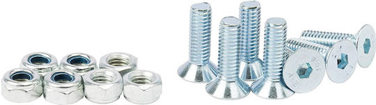 Sparco Racing Set Pedale Antiderapant Autoturism Universal Aluminiu Albe 3buc