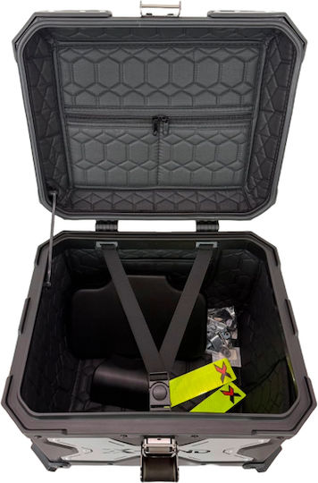 X-Land Motorcycle Top Case Aluminum 65lt Black