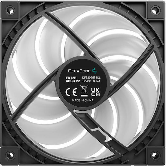 FD12R ARGB V2 Case Fan 120mm (1700rpm / 50.56cfm) with ARGB Lighting Black