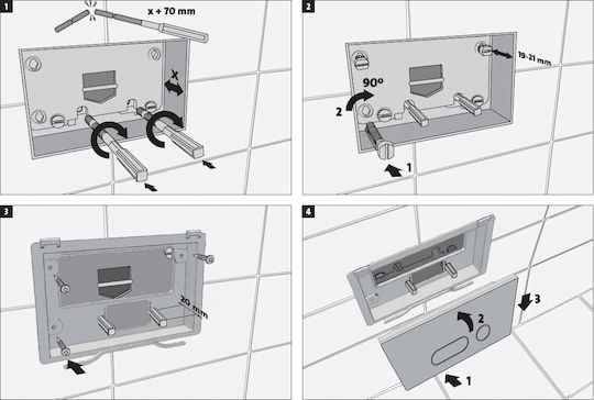 KK-Pol Flush Plate for Dual Flush Cisterns