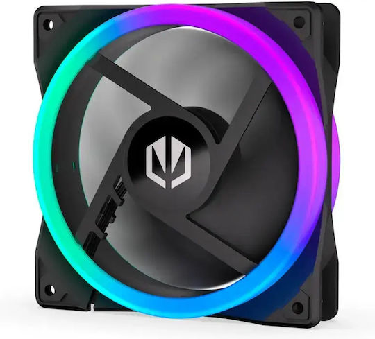 Endorfy Corona 120 Ventilator Pentru Carcasă Cu Paletă Inversată Reverse Blade (1600rpm) Cu Iluminare ARGB Și Conexiune 4-Pin PWM Negru