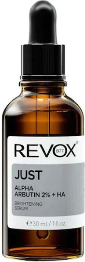 Revox Just Alpha Arbutin 2% + HA Ενυδατικό & Αντιγηραντικό Serum Προσώπου με Υαλουρονικό Οξύ για Αποτοξίνωση & Λάμψη 30ml