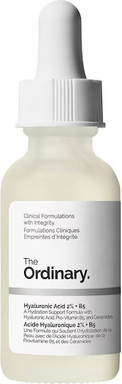 The Ordinary Hyaluronic Acid 2% + B5 Ενυδατικό & Αντιγηραντικό Serum Προσώπου με Υαλουρονικό Οξύ & Πανθενόλη για Σύσφιξη 30ml