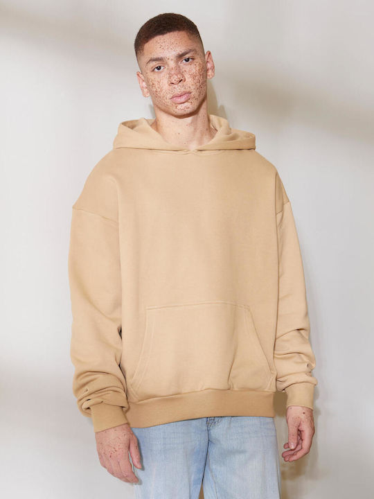Build Your Brand Men's Sweatshirt Sand Build Your Brand Men's Sweatshirt Sand