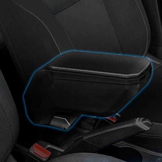 S-dizayn Car Leather Armrest for Dacia Logan Black
